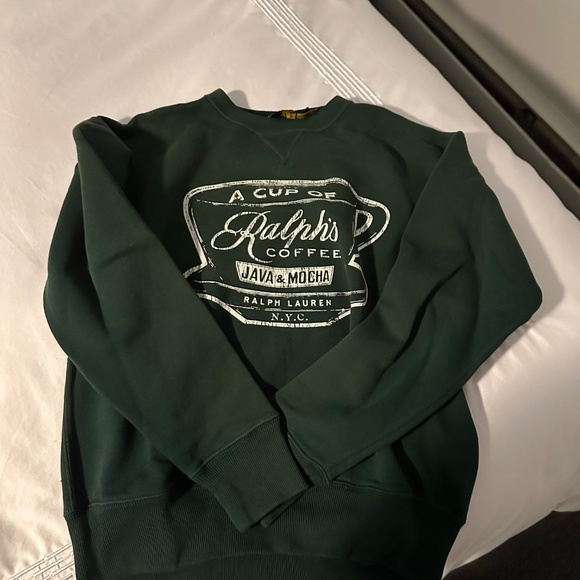 NEW RALPH Lauren Ralph’s coffee sweatshirt XS - Picture 4 of 6
